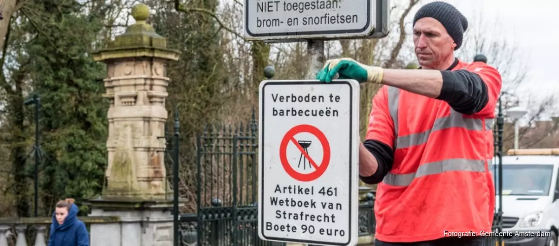 Barbecueverbod op de Weesperzijde en de Bogortuin