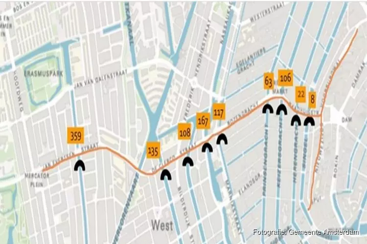 Vernieuwing negen bruggen Raadhuisstraat – Mercatorplein