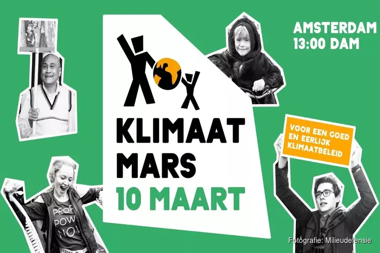 Tienduizenden lopen vanmiddag klimaatmars in Amsterdam