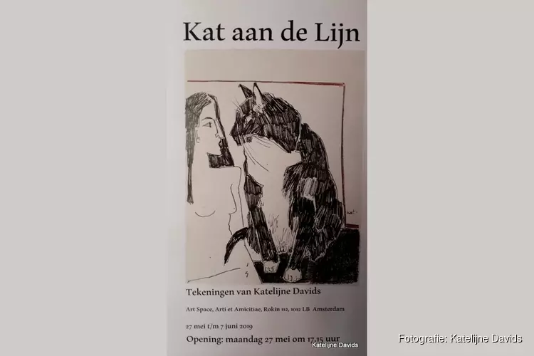 "Kat aan de lijn” Tekeningen van Katelijne Davids bij Artspace