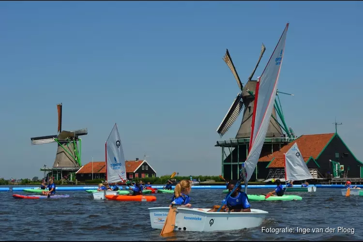 Kinderen kunnen gratis kennismaken met de watersport bij Optimist on Tour bij de Amsterdamse Waterspelen