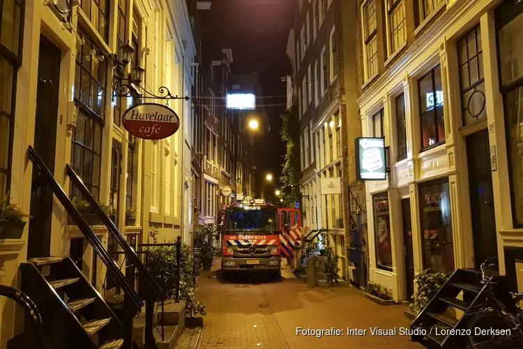 Droger in brand in bergruimte