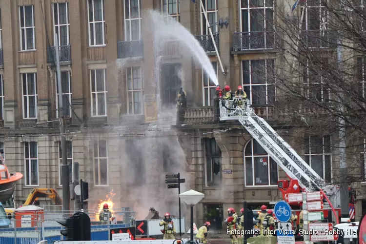 Grote brand voor hotel in hartje Amsterdam