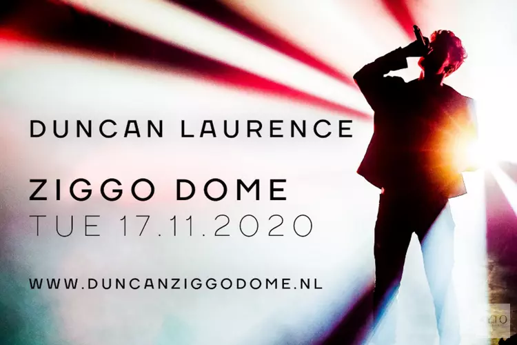 Concert Duncan Laurence in Ziggo Dome verplaatst naar 17 november 2020