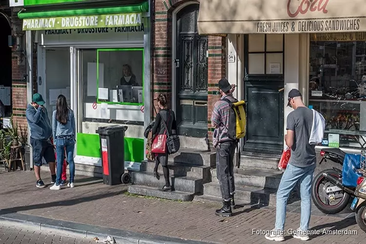 Openbare ruimte tijdelijk ingericht op anderhalvemetersamenleving