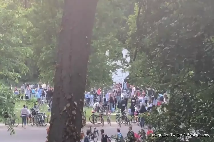 Feest in Vondelpark afgebroken na tussenkomst politie