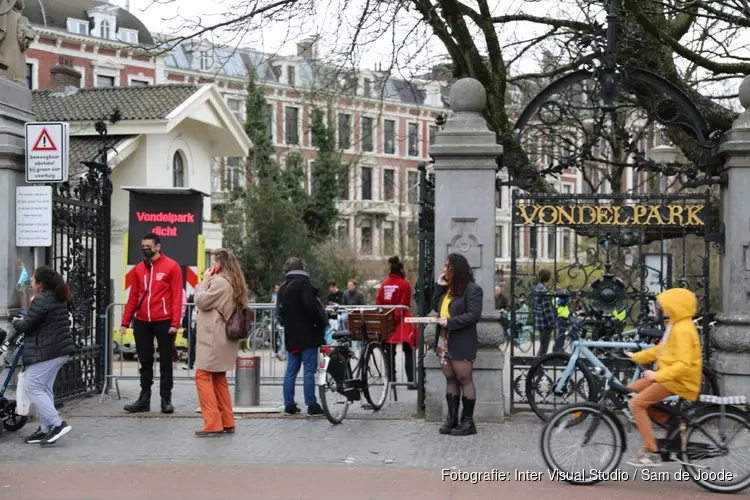 Vondelpark vanmiddag tijdelijk afgesloten