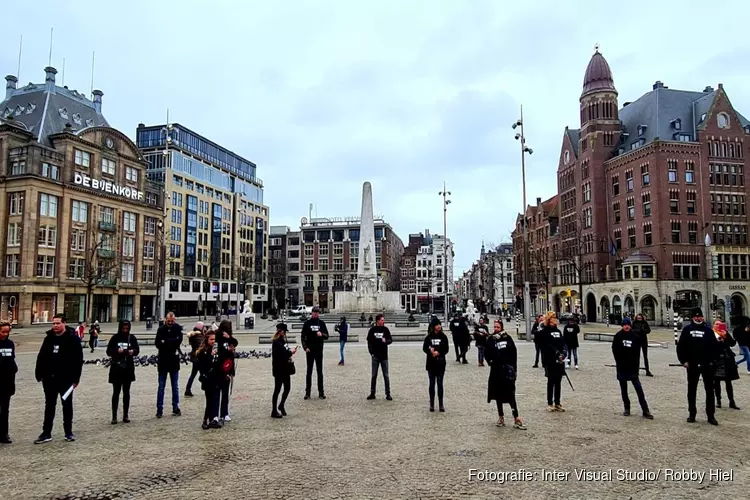 Kermisexploitanten voeren actie in Amsterdam