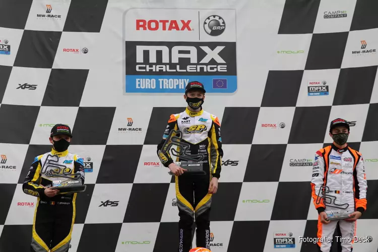 BNL-kampioen en vice-Europees kampioen Tim Gerhards doet van zich spreken tijdens EK Rotax Max