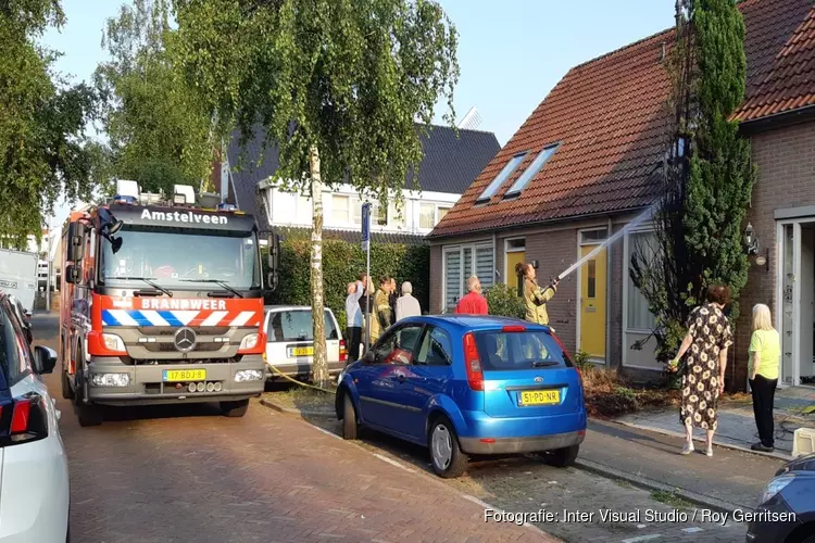 Conifeer vat vlam in Katerstraat