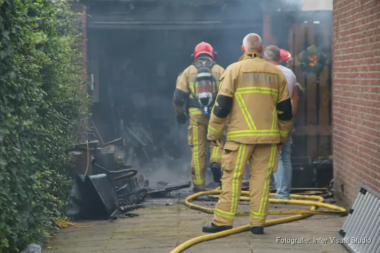 Brand in garagebox Diemen