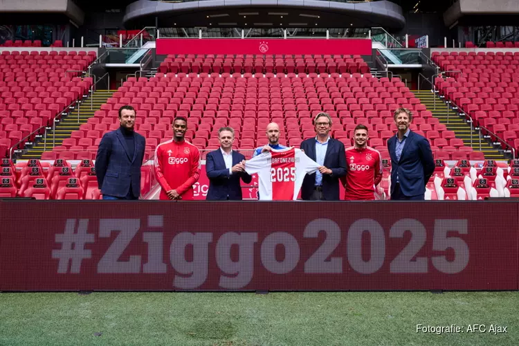 Ajax en Ziggo verlengen hoofdsponsorschap tot en met 2025