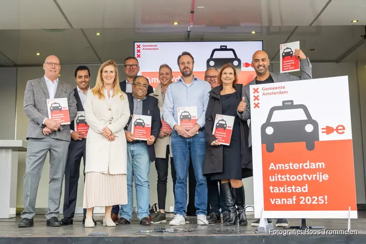 Amsterdam op weg naar een uitstootvrije taxistad in 2025