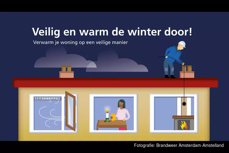 Brandweer Amsterdam-Amstelland lanceert campagne ‘veilig en warm de winter door’