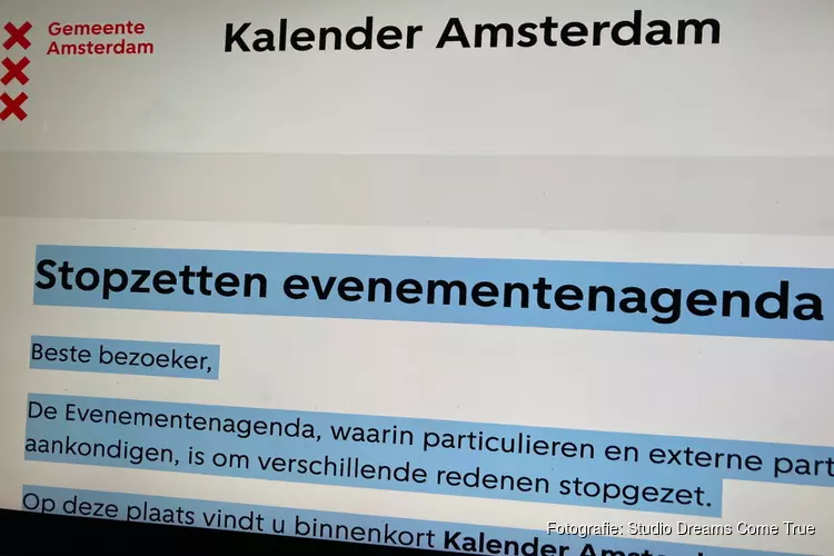 Gemeente Amsterdam stopt ‘participeren’..bij events!