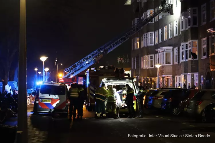 Gewonde bij woningbrand in Amsterdam-Zuid