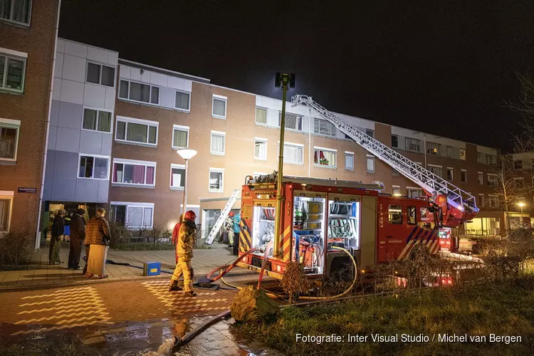 Grote brand aan de Maarsenhof in Amsterdam