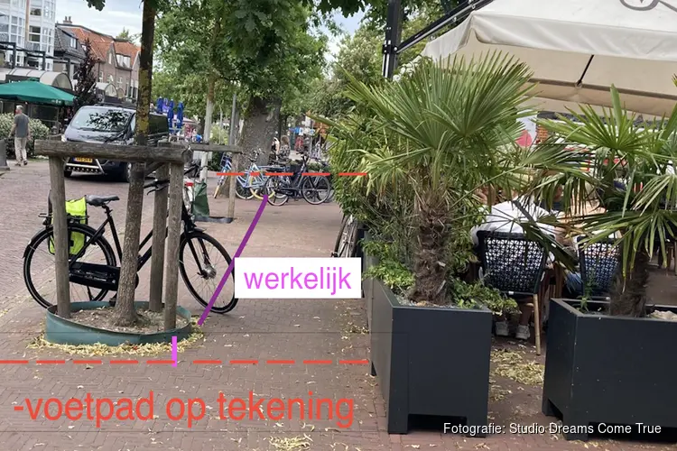 Terras ’tekening’ en werkelijkheid