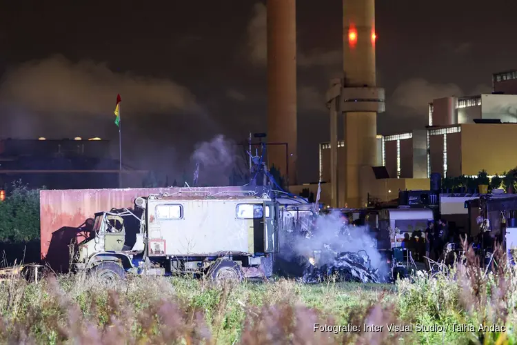 Voertuigbrand aan de Westpoortweg in Amsterdam