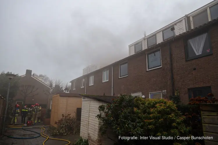 Brand op zolder van woning in Muiderberg