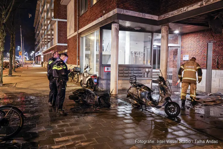 Scooterbrand in Amsterdam Nieuw-West