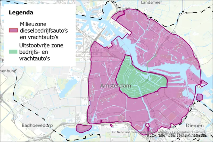 Vanaf 1 januari 2025 uitstootvrije zone voor bedrijfs- en vrachtauto’s en strengere milieuzone