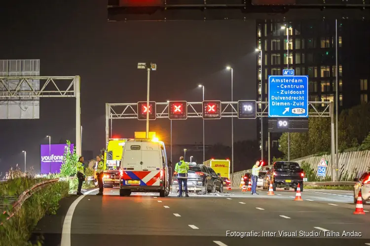 Vier gewonden bij ongeval op ringweg A10