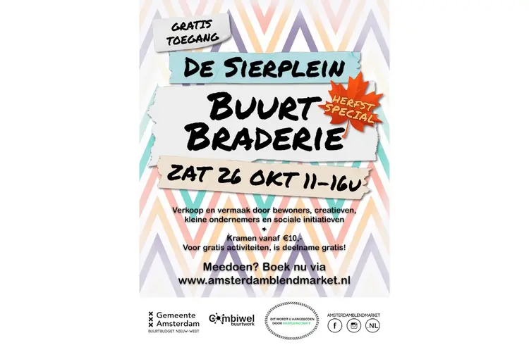 Zaterdag Sierplein BuurtBraderie Herfst Special