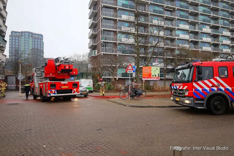 Brand in flatwoning Loenermark in Amsterdam