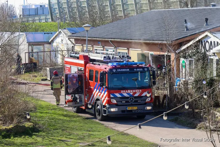 Brand in atelier in Noord